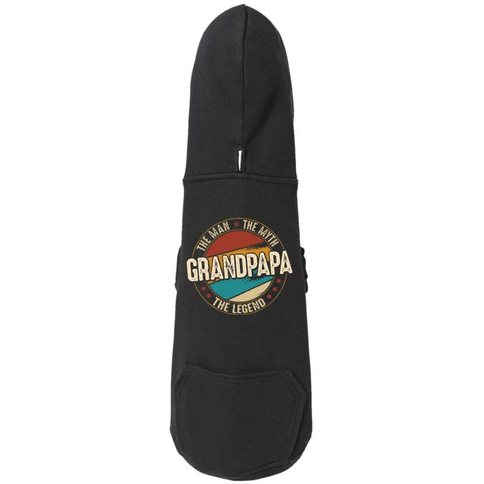 Grandpapa From Grandchildren Grandpapa Myth Legend Doggie 3-End Fleece Hoodie