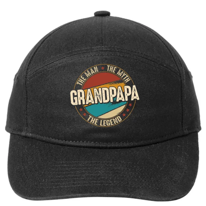 Grandpapa From Grandchildren Grandpapa Myth Legend 7-Panel Snapback Hat