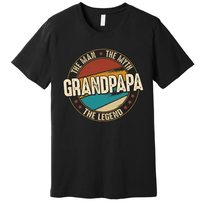 Grandpapa From Grandchildren Grandpapa Myth Legend Premium T-Shirt