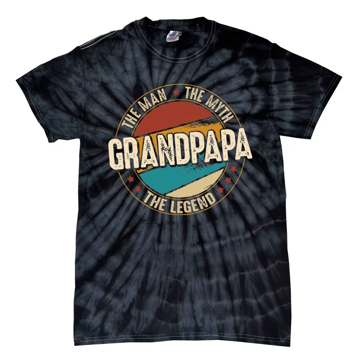 Grandpapa From Grandchildren Grandpapa Myth Legend Tie-Dye T-Shirt