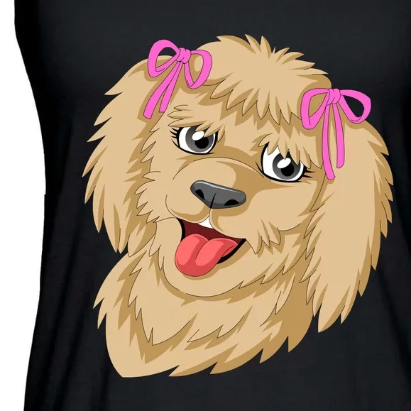 Goldendoodle Face Ladies Essential Flowy Tank