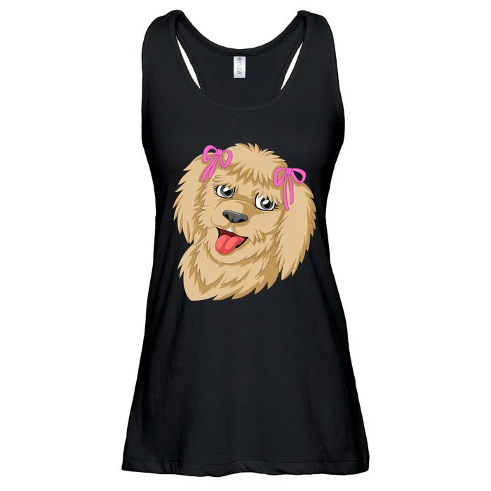 Goldendoodle Face Ladies Essential Flowy Tank