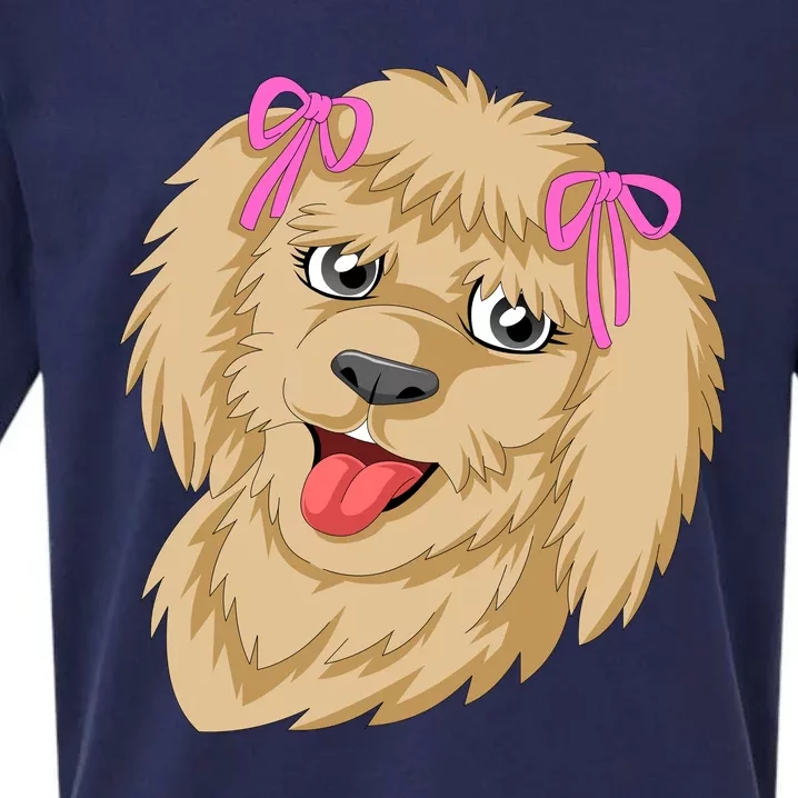 Goldendoodle Face Sueded Cloud Jersey T-Shirt