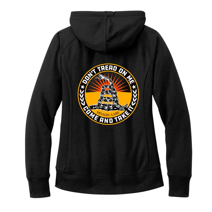 Gadsden Flag Front & Back Women's Fleece Hoodie