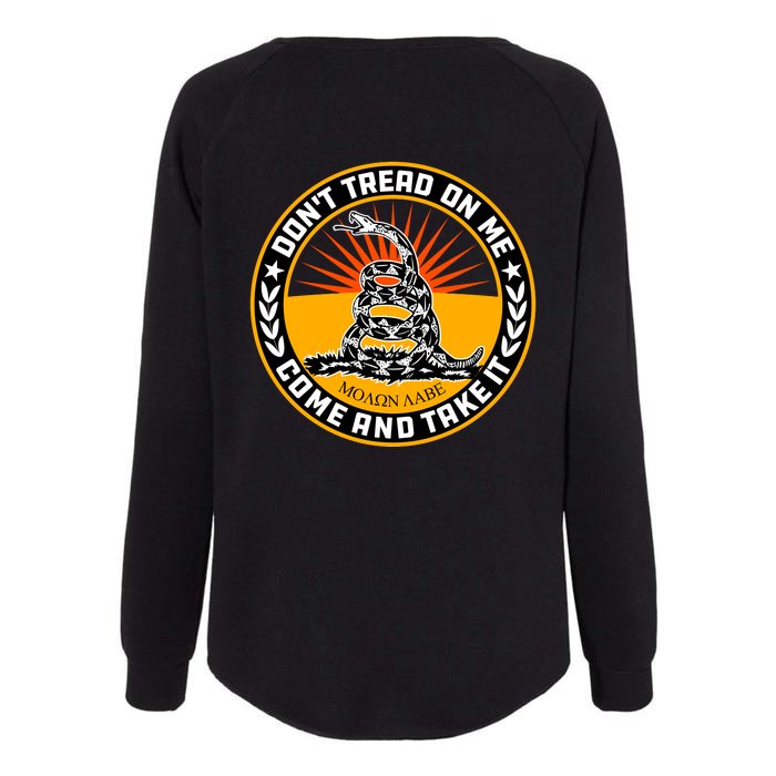 Gadsden Flag Front & Back Womens California Wash Sweatshirt