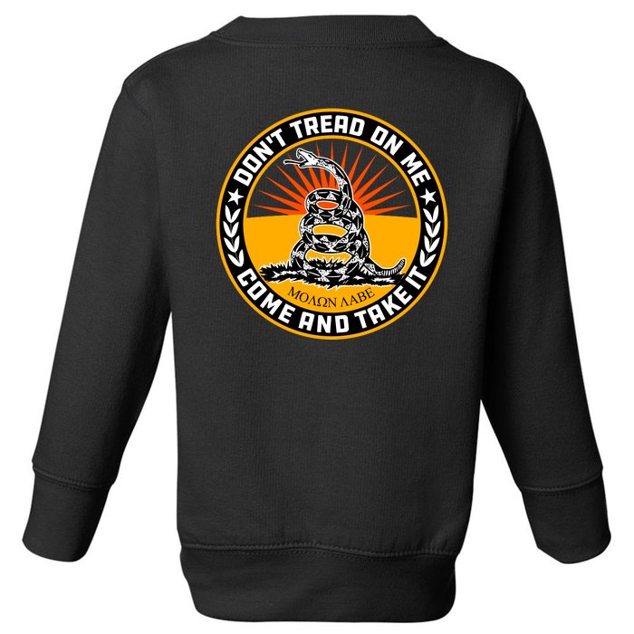 Gadsden Flag Front & Back Toddler Sweatshirt