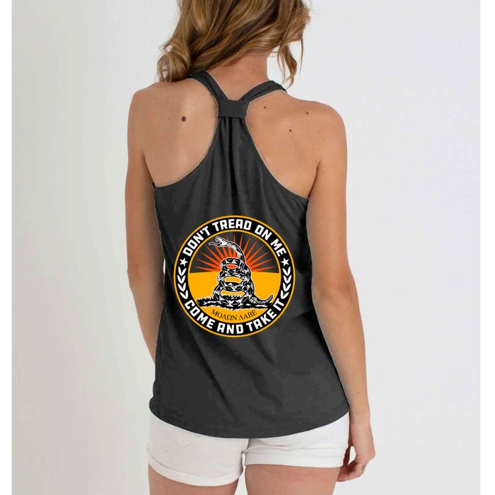 Gadsden Flag Front & Back Women's Knotted Racerback Tank