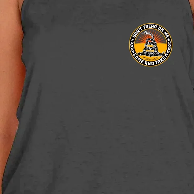 Gadsden Flag Front & Back Women's Knotted Racerback Tank