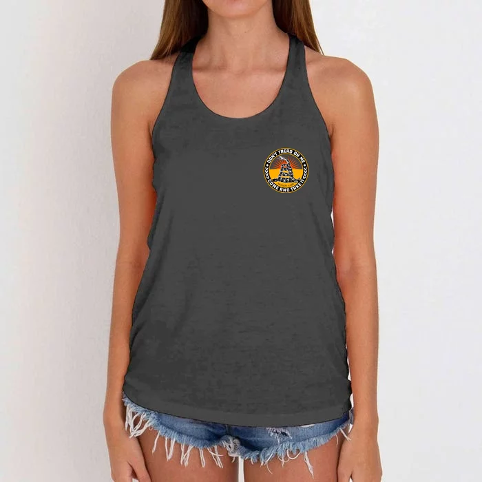 Gadsden Flag Front & Back Women's Knotted Racerback Tank