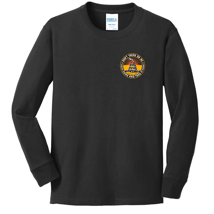 Gadsden Flag Front & Back Kids Long Sleeve Shirt