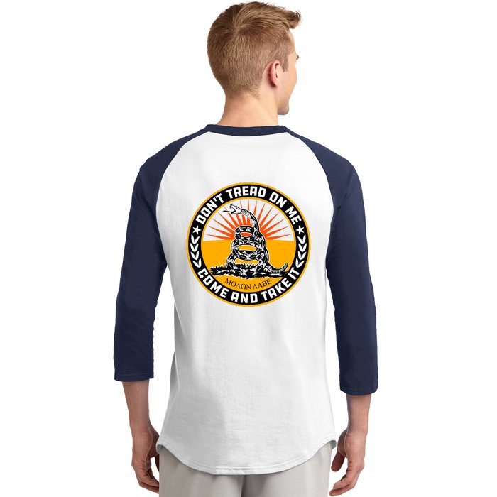 Gadsden Flag Front & Back Baseball Sleeve Shirt