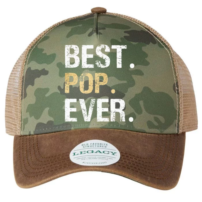 Gift From Granddaughter Grandson Grandkids Best Pop Ever Legacy Tie Dye Trucker Hat