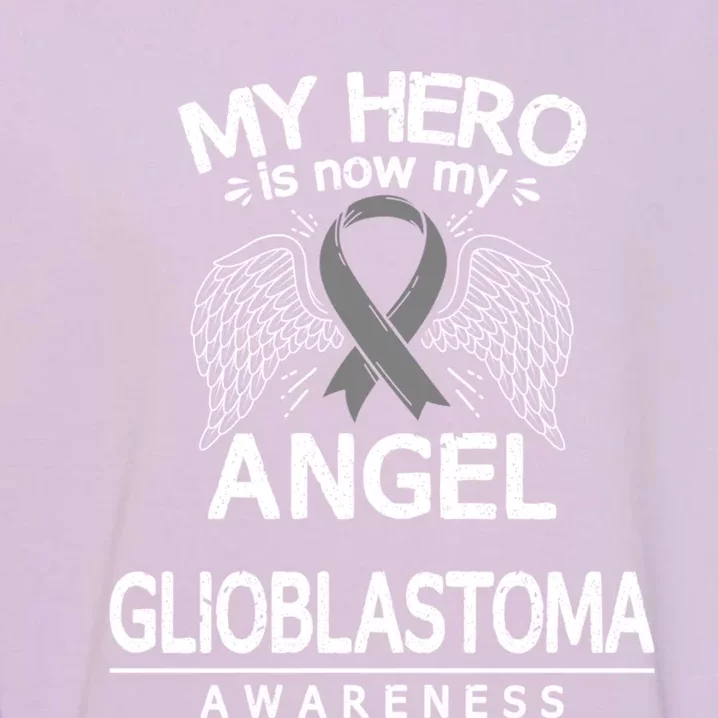 Gift For Glioblastoma Patients Gray Awareness Ribbon Gift Garment-Dyed Sweatshirt