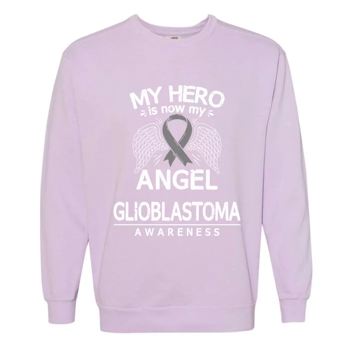 Gift For Glioblastoma Patients Gray Awareness Ribbon Gift Garment-Dyed Sweatshirt