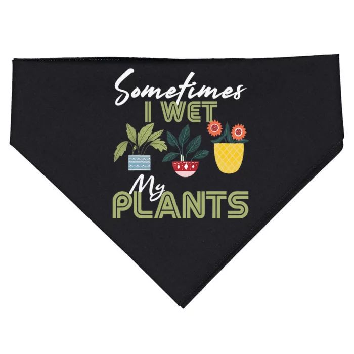 Gardening Flower Garden Gardener I Wet My Plants USA-Made Doggie Bandana