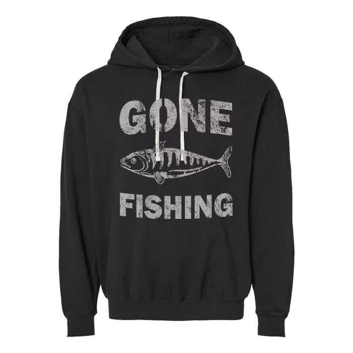 Gone Fishing Garment-Dyed Fleece Hoodie