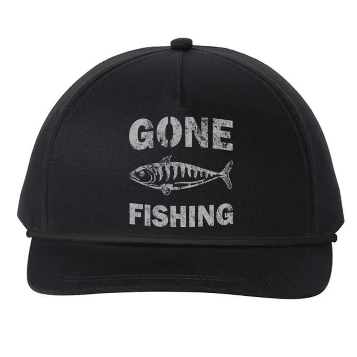 Gone Fishing Snapback Five-Panel Rope Hat