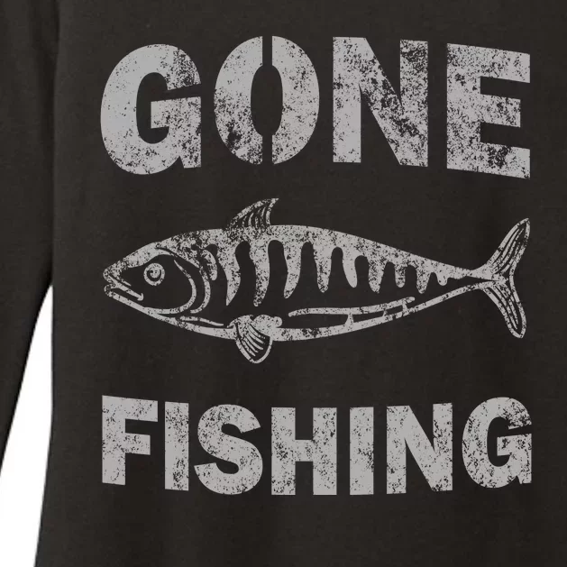 Gone Fishing Womens CVC Long Sleeve Shirt