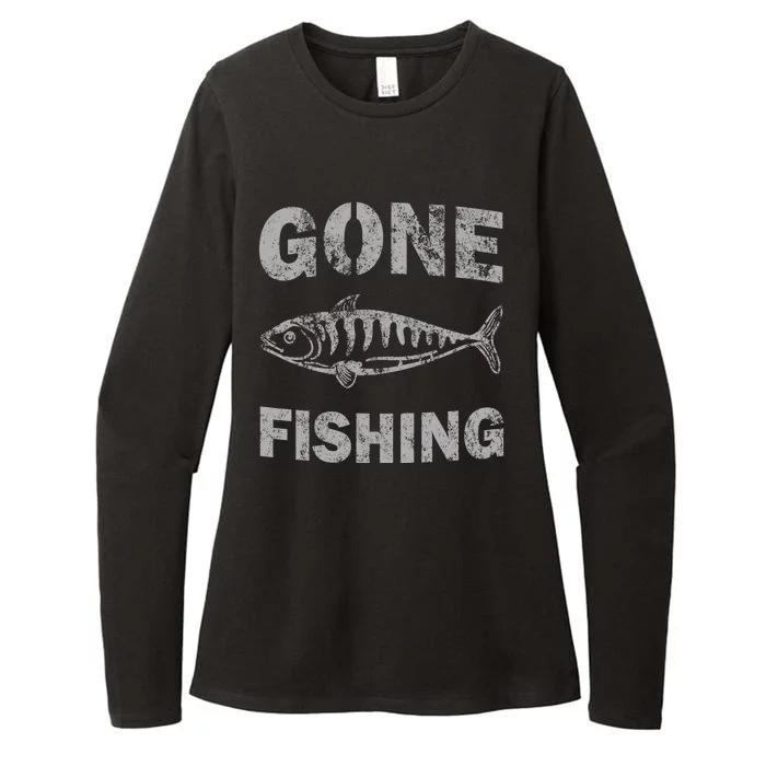 Gone Fishing Womens CVC Long Sleeve Shirt