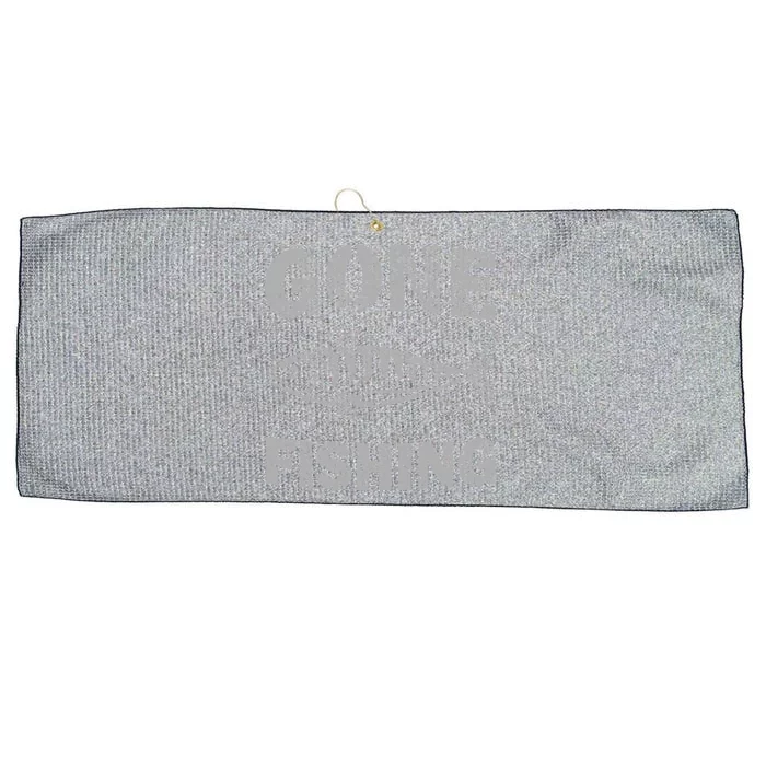 Gone Fishing Large Microfiber Waffle Golf Towel