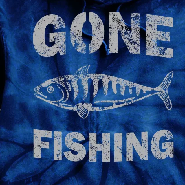 Gone Fishing Tie Dye Hoodie