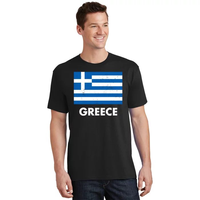 Greece Flag Greek Retro T-Shirt