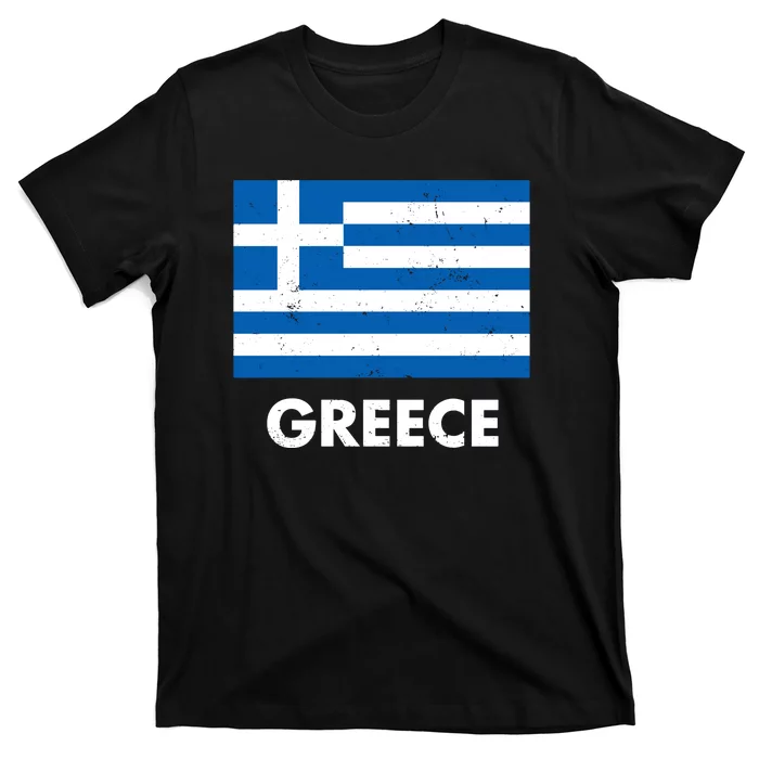 Greece Flag Greek Retro T-Shirt