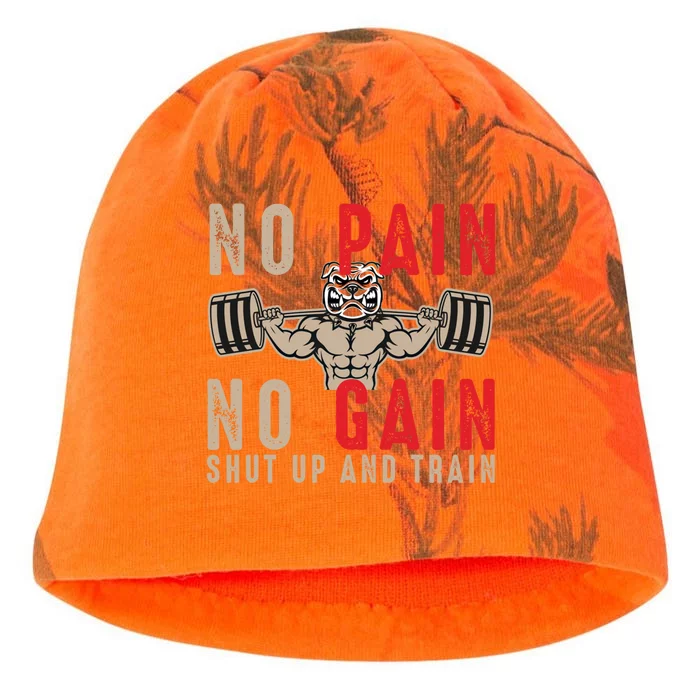 Gym Funny Gift Workout Funny Gift Fitness Funny Gift No Pain No Gain Gift Kati - Camo Knit Beanie