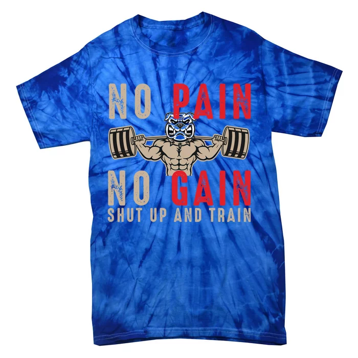 Gym Funny Gift Workout Funny Gift Fitness Funny Gift No Pain No Gain Gift Tie-Dye T-Shirt