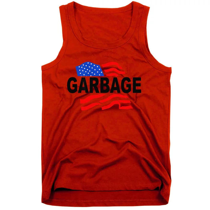 Garbage Funny Garbage Funny America Flag Tank Top