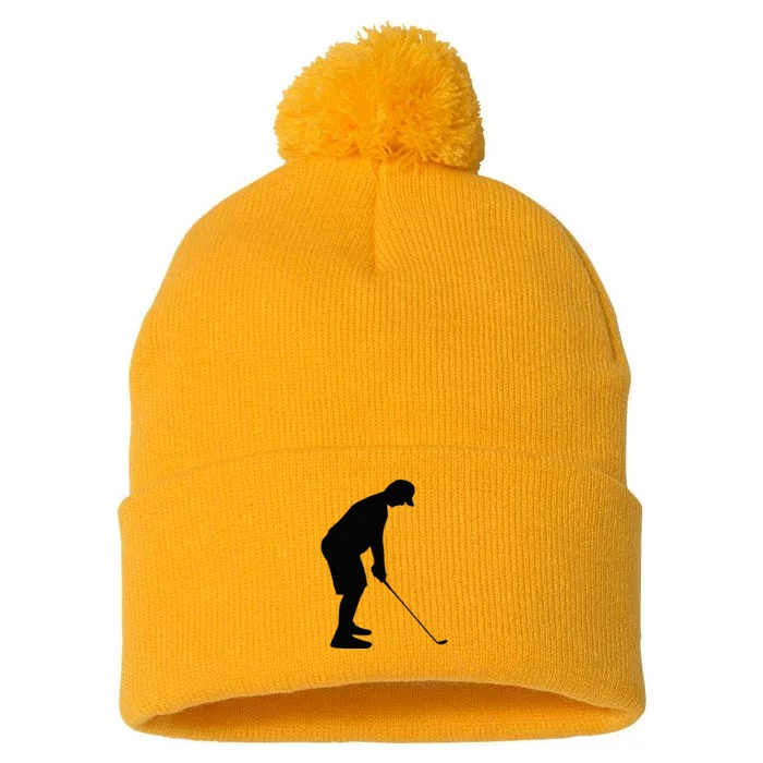 GolfAHolic Funny Golf Golf Lover Outfit Gifts Pom Pom 12in Knit Beanie