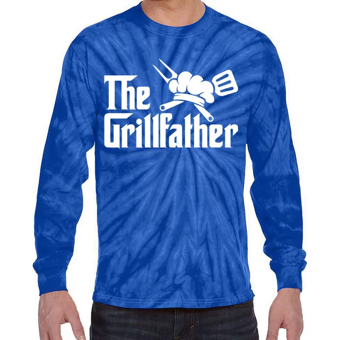 Grillfather Funny Grill Smoker Chef Dad Fathers Day Son Cute Gift Tie-Dye Long Sleeve Shirt