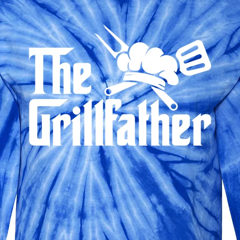 Grillfather Funny Grill Smoker Chef Dad Fathers Day Son Cute Gift Tie-Dye Long Sleeve Shirt