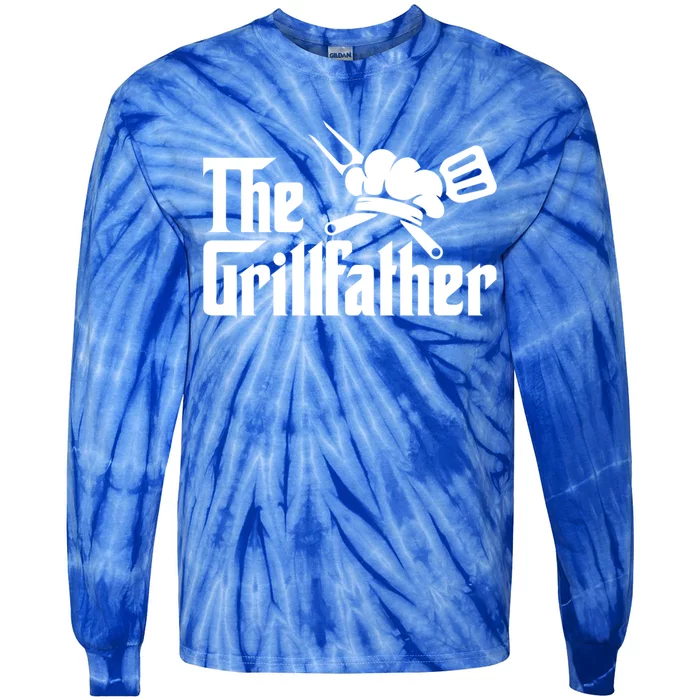 Grillfather Funny Grill Smoker Chef Dad Fathers Day Son Cute Gift Tie-Dye Long Sleeve Shirt