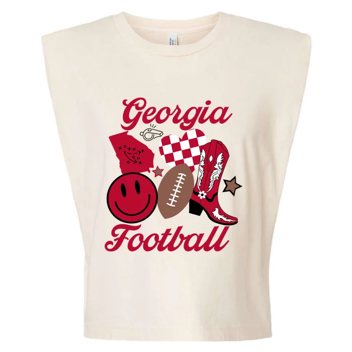 G.E.O.R.G.I.A Football Game Day Garment-Dyed Women's Muscle Tee