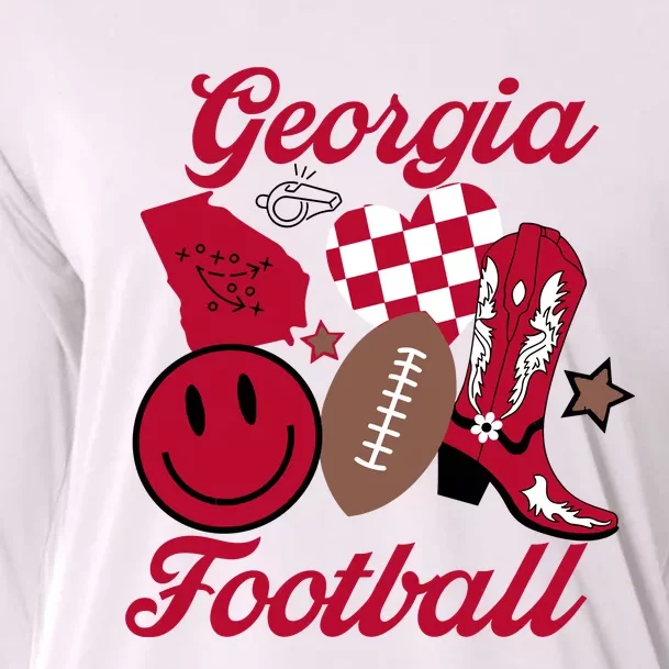 G.E.O.R.G.I.A Football Game Day Cooling Performance Long Sleeve Crew