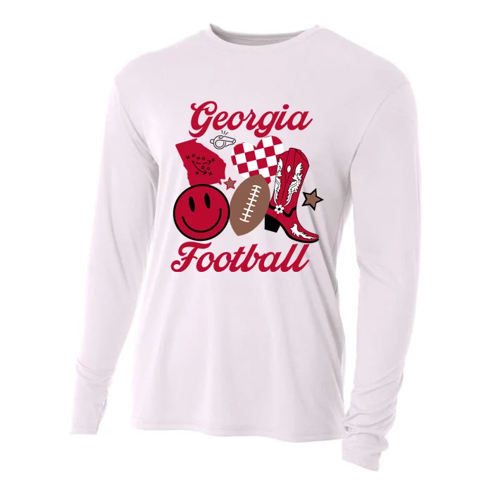 G.E.O.R.G.I.A Football Game Day Cooling Performance Long Sleeve Crew