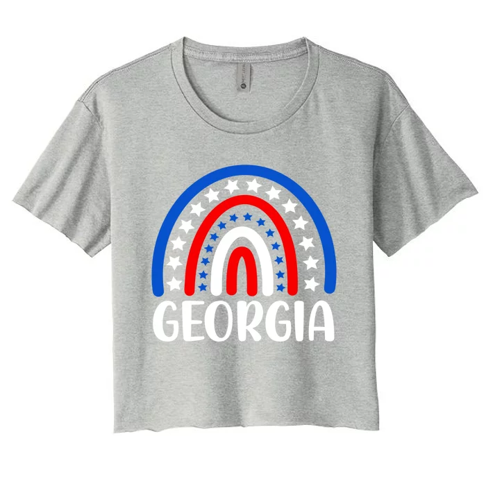 Georgia Funny Gift I Love Georgia Usa Meaningful Gift Women's Crop Top Tee