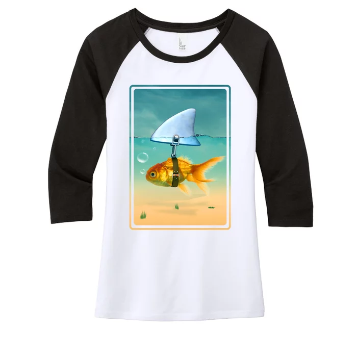 Gold Fish Women's Tri-Blend 3/4-Sleeve Raglan Shirt