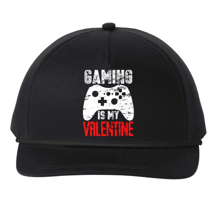 Gaming Funny Gift Video Games Valentines Day Funny Gamer Gift Snapback Five-Panel Rope Hat