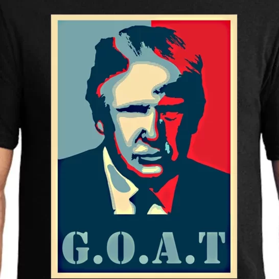 Goat Funny Gift Greatest Of All Time President Funny Gift 45th President Trump G Pajama Set