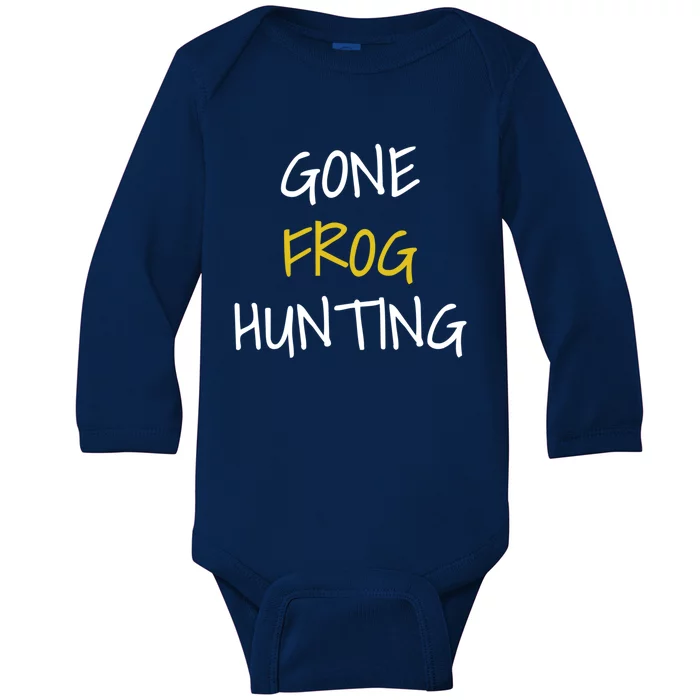 Gone Frog Hunting Gift Baby Long Sleeve Bodysuit