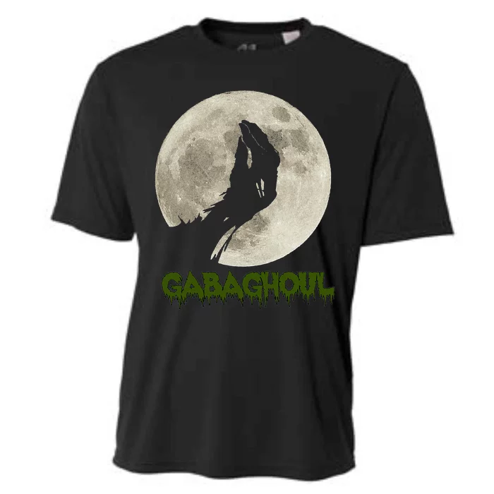 Gabaghoul Funny Hand Moon Halloween Cooling Performance Crew T-Shirt