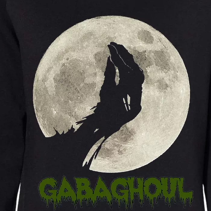 Gabaghoul Funny Hand Moon Halloween Womens California Wash Sweatshirt