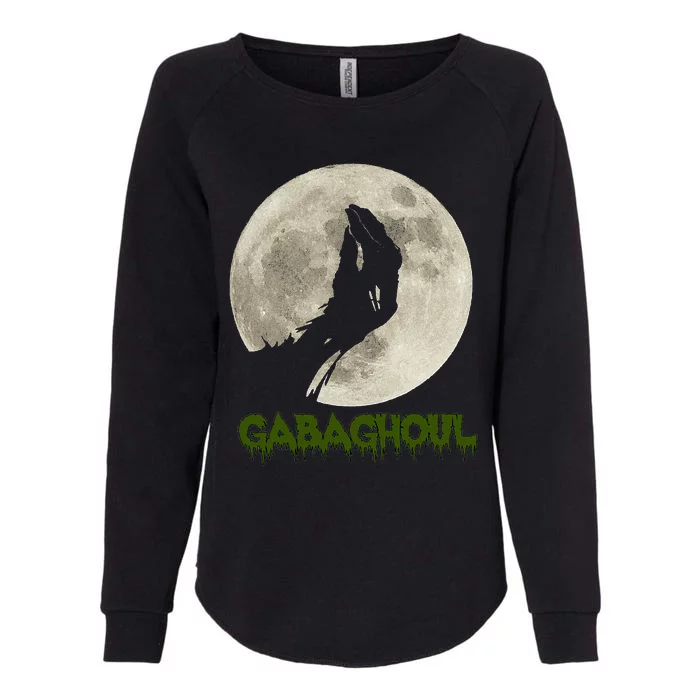 Gabaghoul Funny Hand Moon Halloween Womens California Wash Sweatshirt