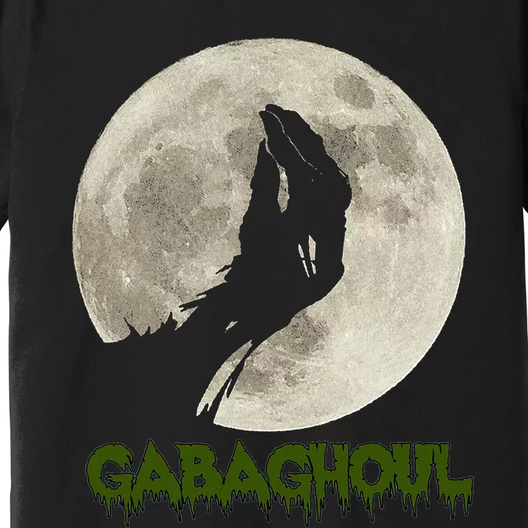 Gabaghoul Funny Hand Moon Halloween Premium T-Shirt