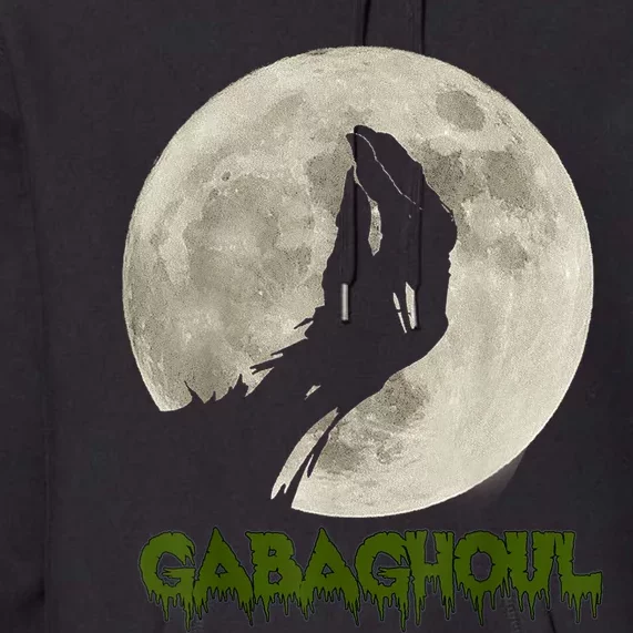 Gabaghoul Funny Hand Moon Halloween Premium Hoodie