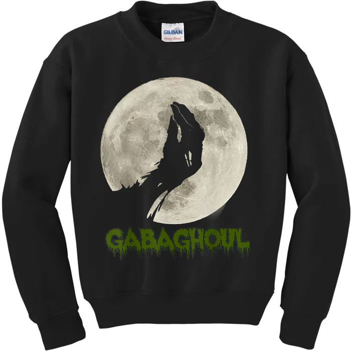 Gabaghoul Funny Hand Moon Halloween Kids Sweatshirt