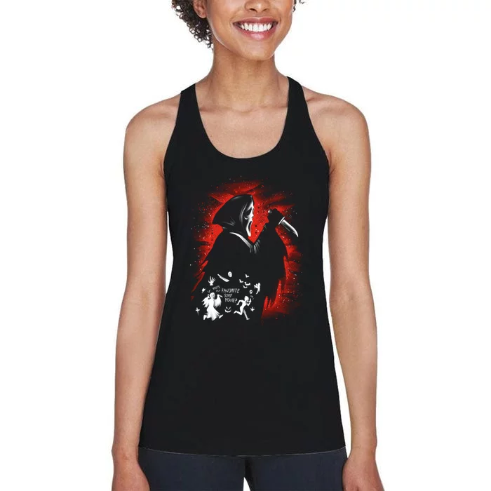 Ghost Face Halloween Women's Racerback Tank