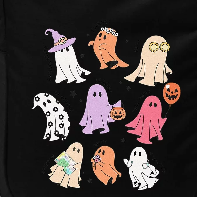 Ghost Friends Halloween AAC SLP Squad Speech Language Impact Tech Backpack